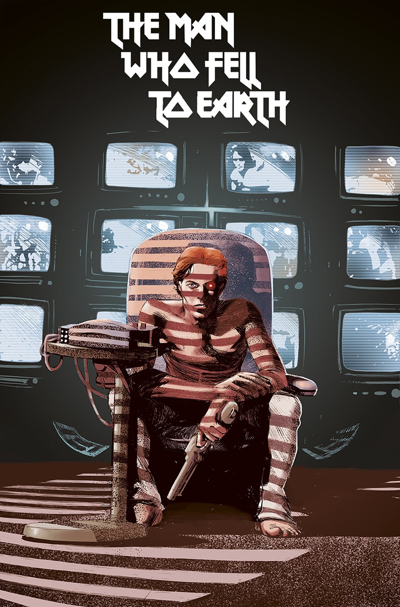 Hombre Cayó Tierra - Novela gráfica David Bowie Titan Comics detalles